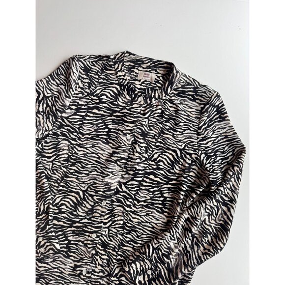 Aritzia LITTLE MOON Paloma Printed Button Up Shirt Blouse, Size XS - Picture 6 of 16